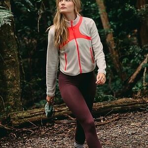 Women's Cream and Pink fleece Jacket